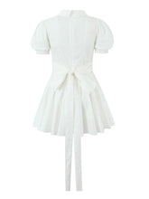 Lace Up Doll Collar Short Dress